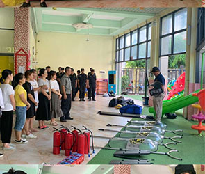 海口市外貿幼兒園開展2019防火災與反恐防暴演練